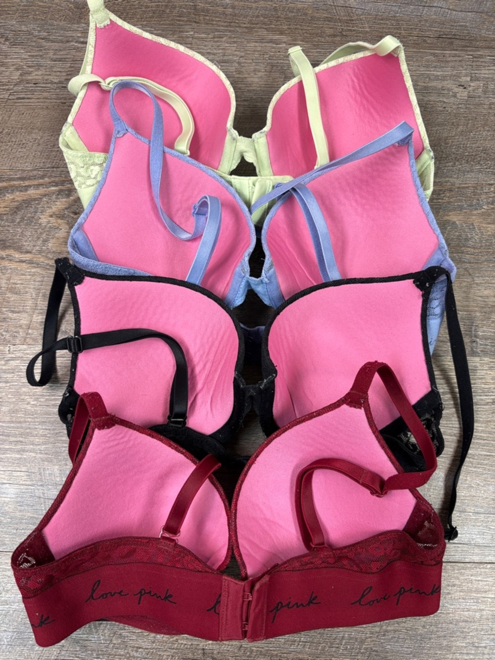 💕 Victoria’s Secret Pink Push-Up Bra Bundle – Size Medium (Approx. 34C) - Picture 2 of 16